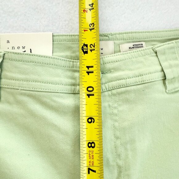 A New Day Women's Stretch Straight Leg High Rise Green Crop Pants Size 12R NWT - Picture 10 of 13